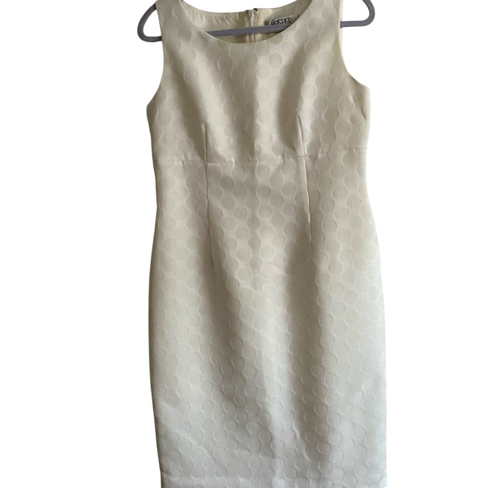 Kasper Cream Sleeveless Sheath Dress for Weddings